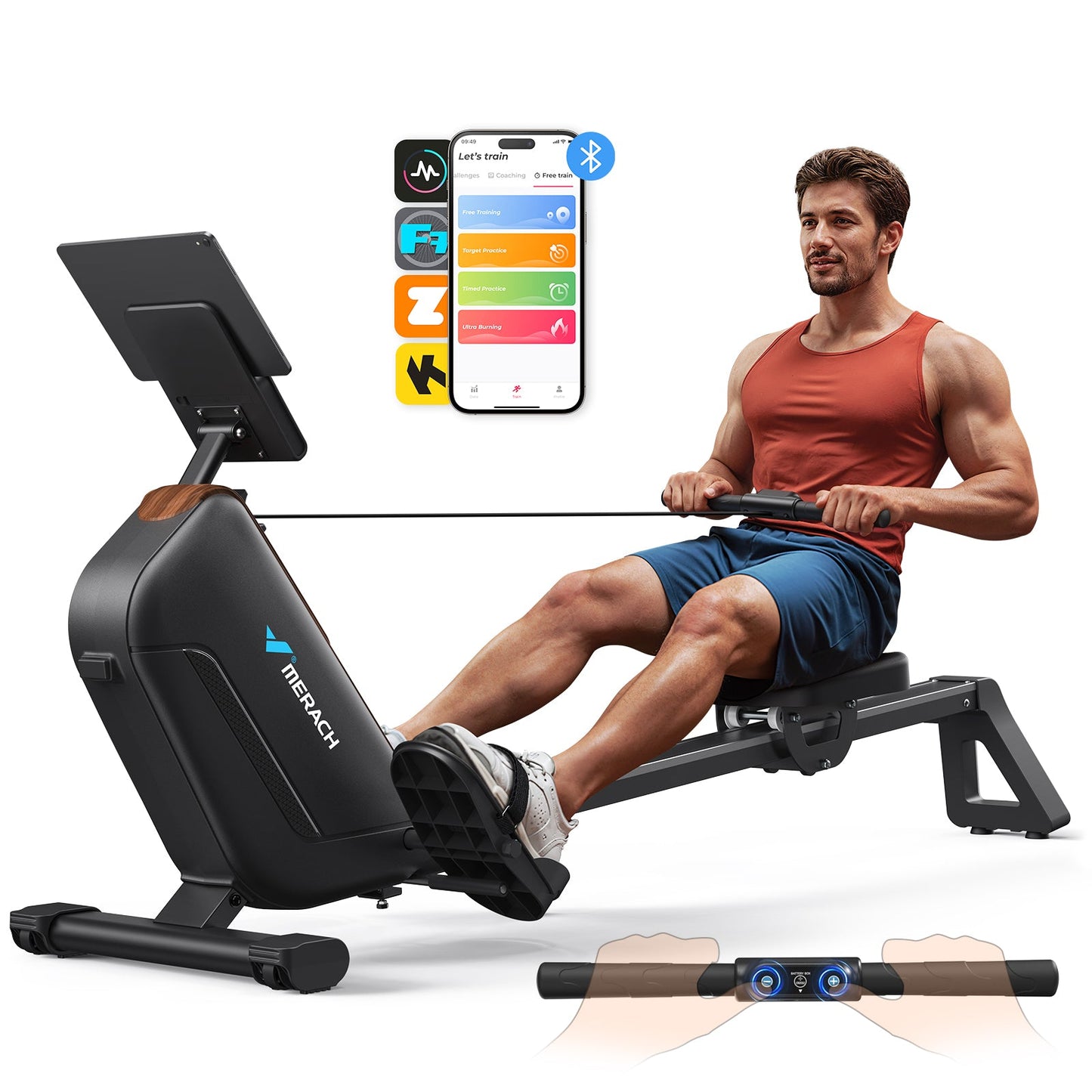 Máquina de remo eletromagnética MERACH R15 Pro